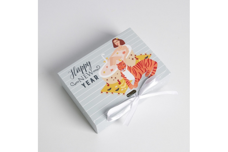Складная коробка подарочная «Happy NY», 16.5 × 12.5 × 5 см