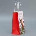 Пакет подарочный крафтовый «Счастья», 12 × 21 × 9 см