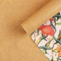 Бумага упаковочная глянцевая двухсторонняя «Цветочный сад», 70 × 100 см